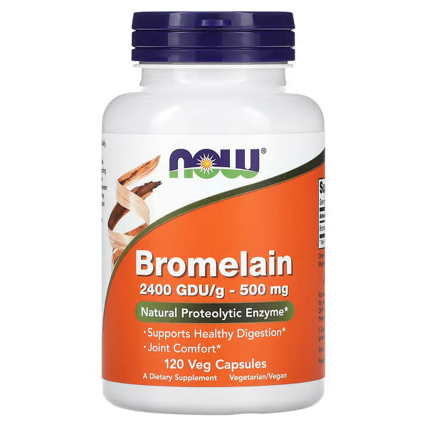 Now Foods Bromelain 500mg (2400GDU) - 120 Veg Capsules