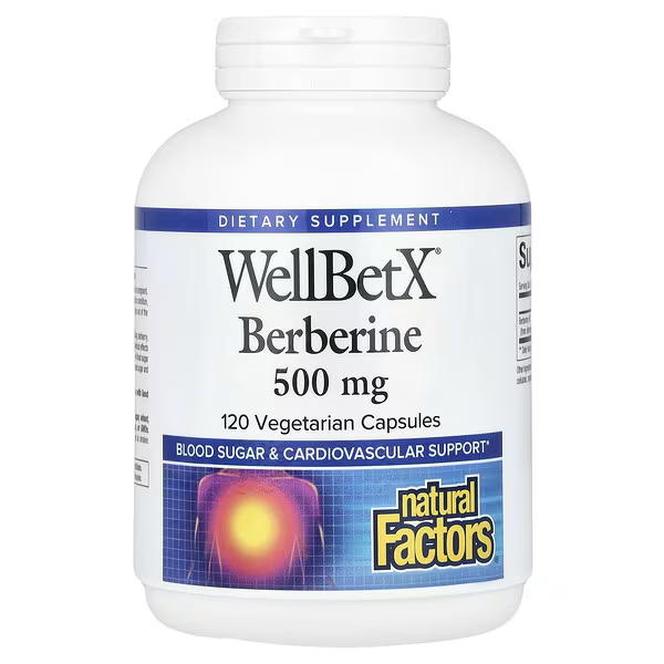 Natural Factors WellBetX Berberine - 500mg 120 Veg Caps