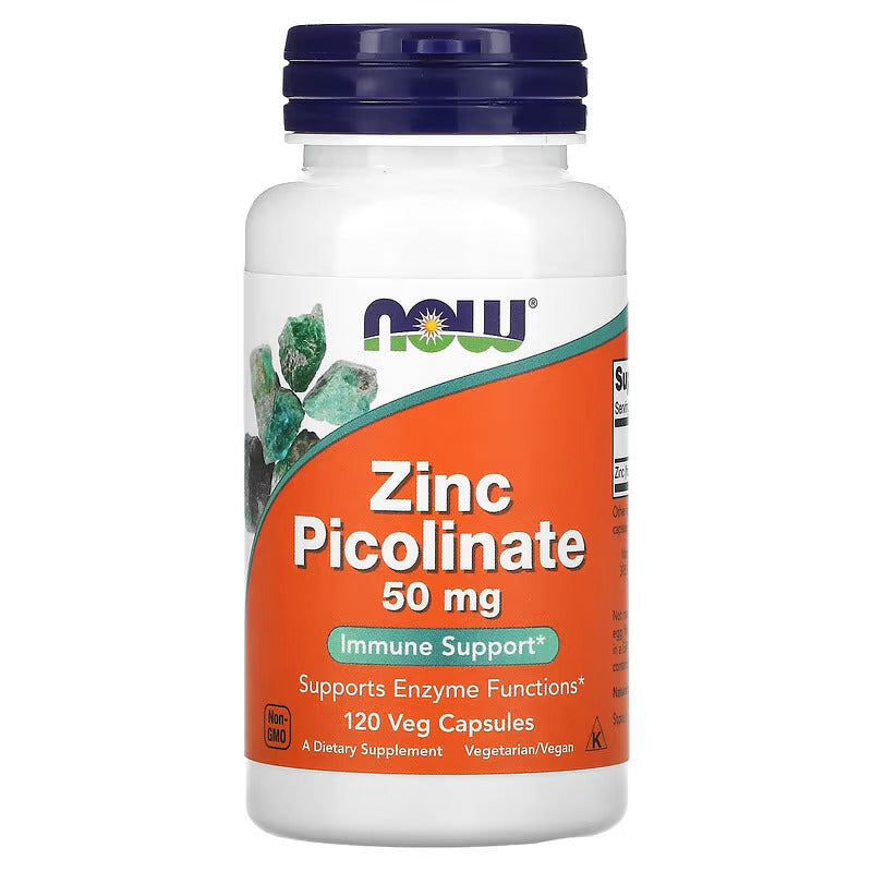 NOW Foods Zinc Picolinate 50mg 120 Veg Capsules