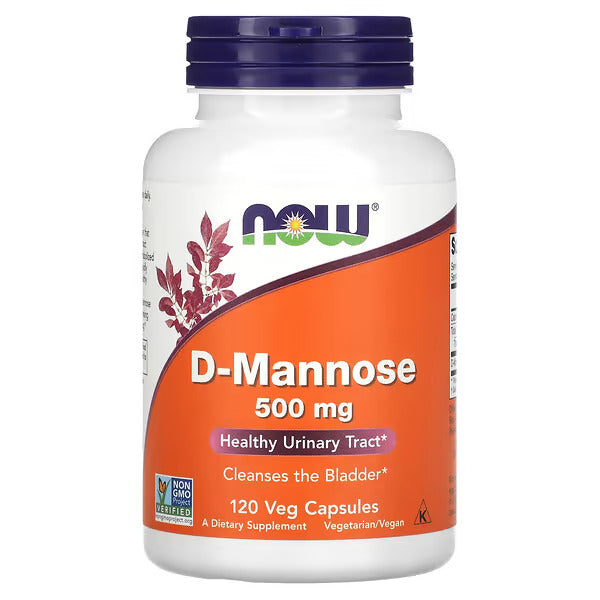 Now Foods D-Mannose 500mg 120 Veg Capsules