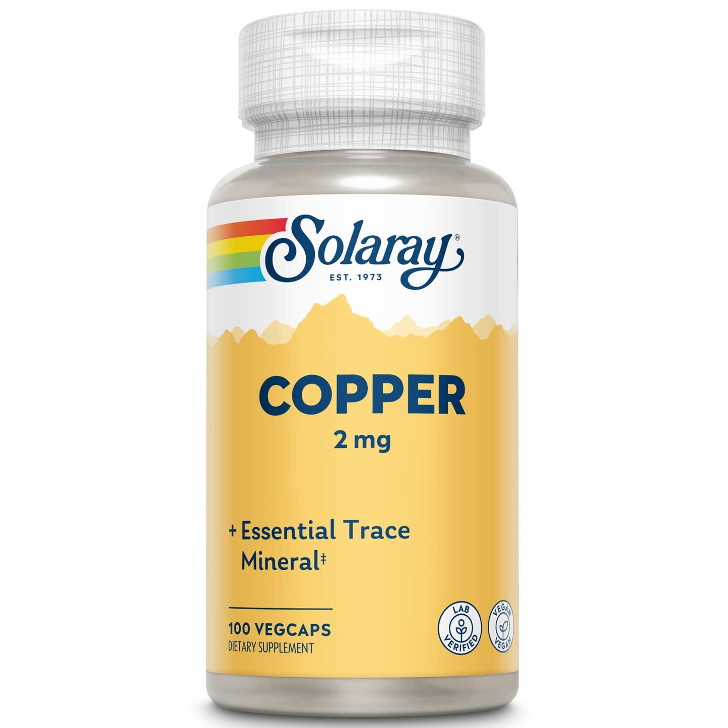 Solaray Copper - 2mg 100 Veg Capsules