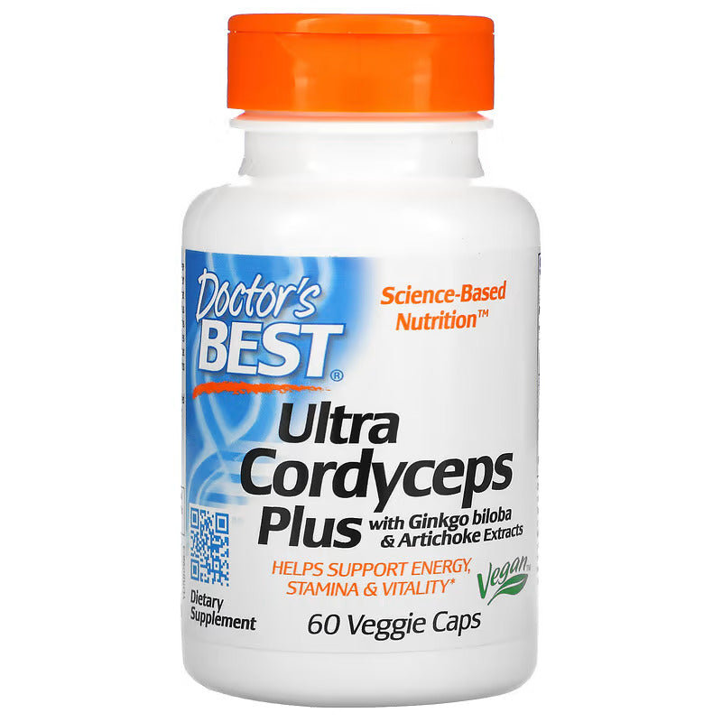 Doctors Best Ultra Cordyceps Plus - Ginkgo Biloba and Artichoke 60 Veggie Caps