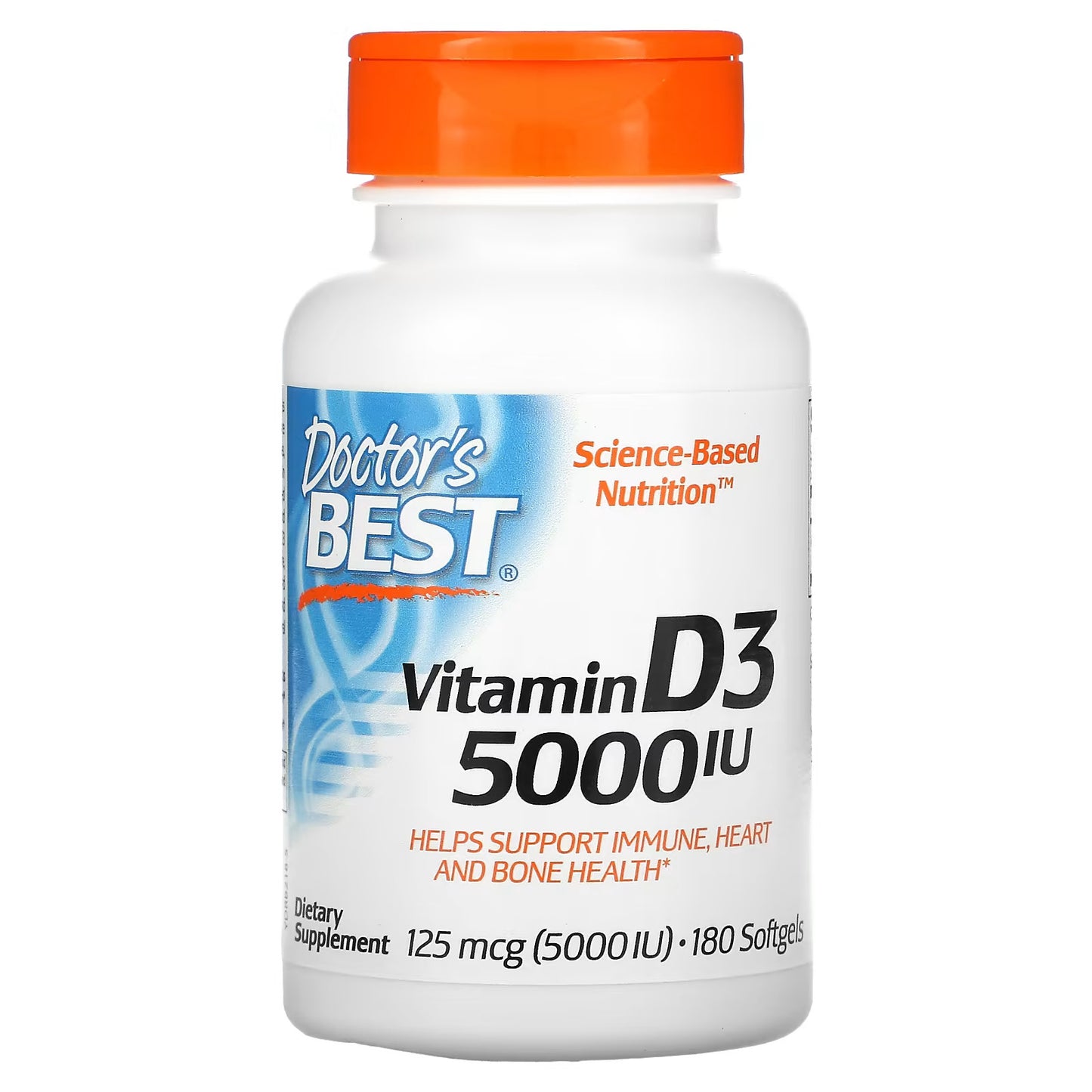 Doctor's Best Vitamin D3 - 5000IU 180 Softgels