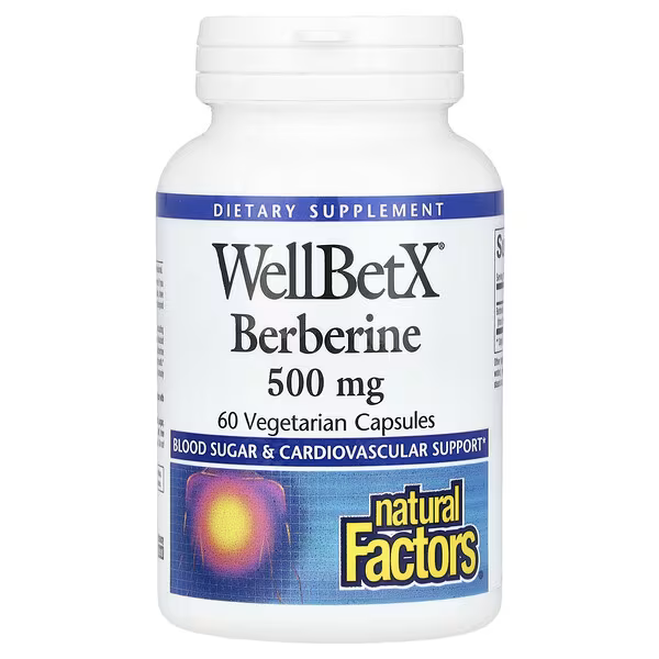 Natural Factors WellBetX Berberine - 500 mg 60 Veg Caps