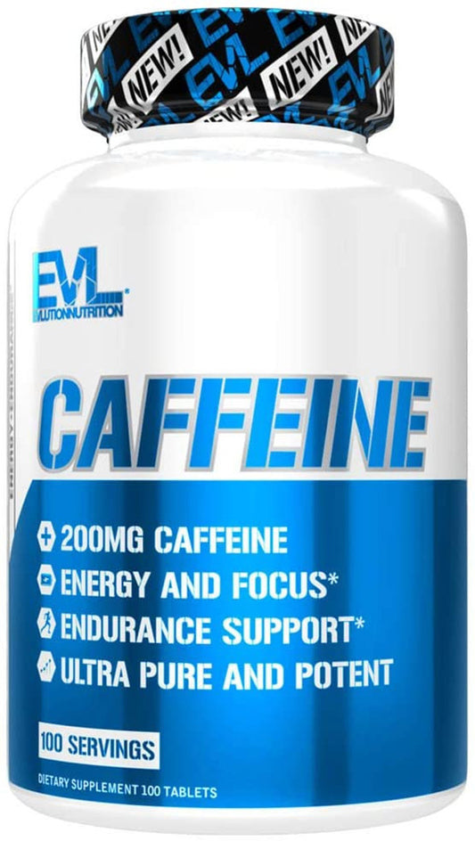 EVLution Nutrition Caffeine 200mg - 100 Tablets