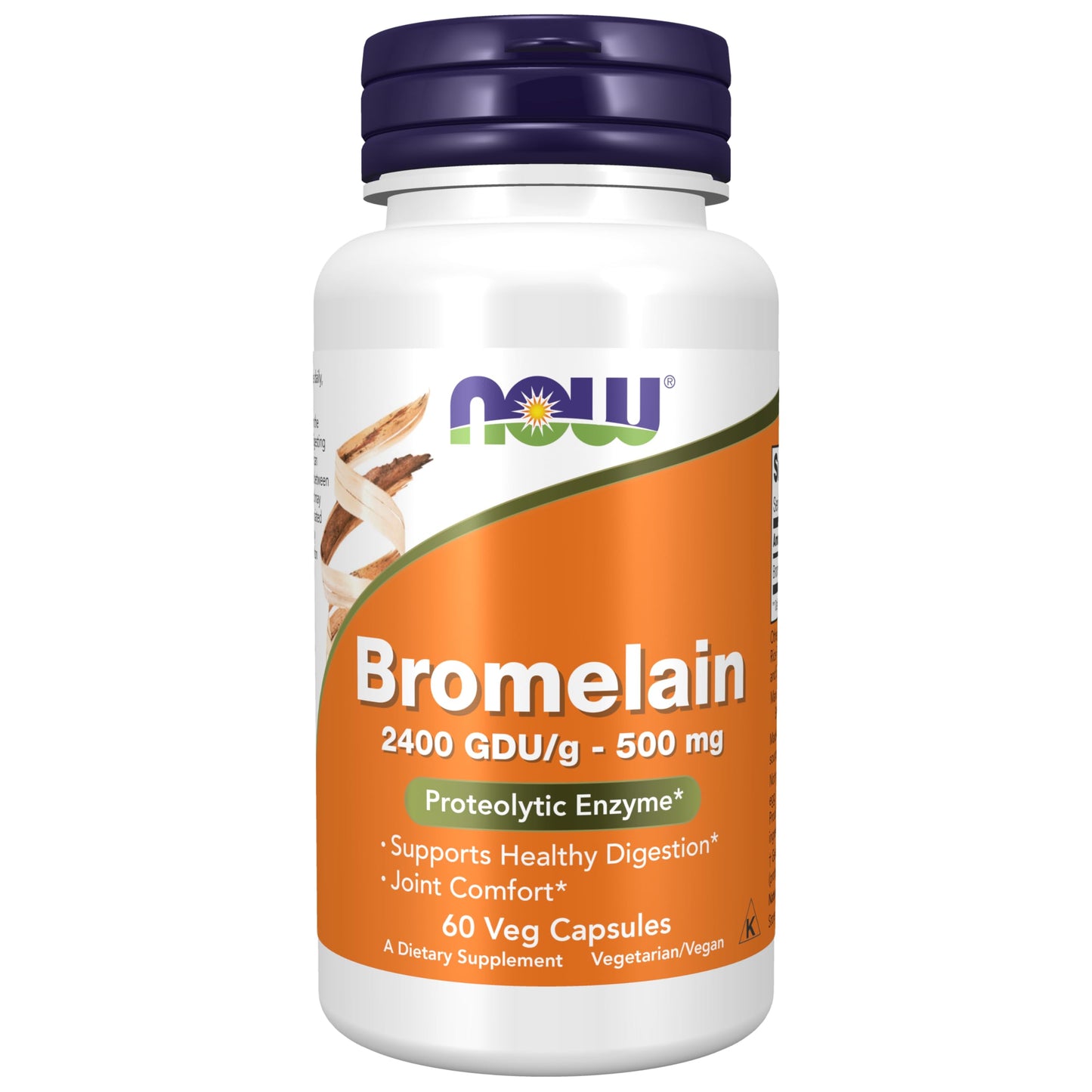 NOW Foods Bromelain 500mg - 60 Veg Capsules