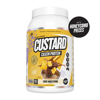Muscle Nation Casein Custard Protein Powder 1kg - Twin Pack