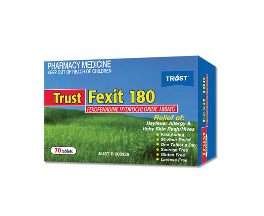 Trust Fexit 180 Fexofenadine - 180mg 100 Tablets