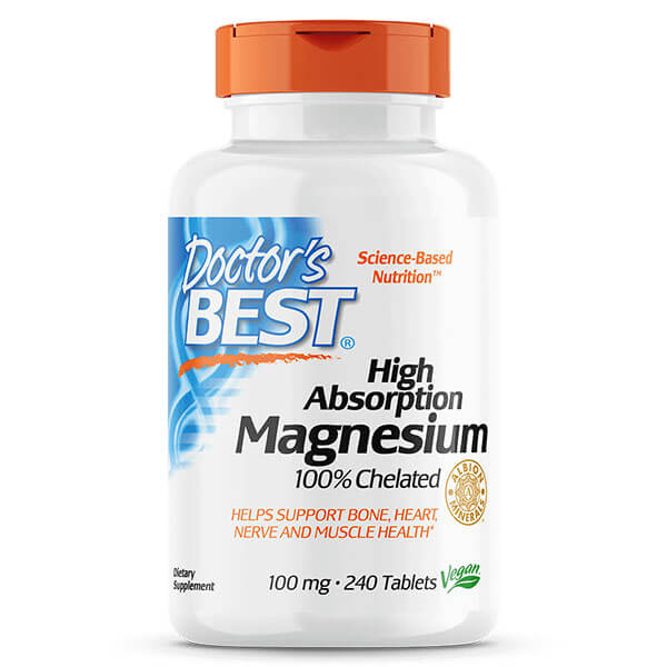 Doctor's Best High Absorption Magnesium - 100 mg 240 Tablets