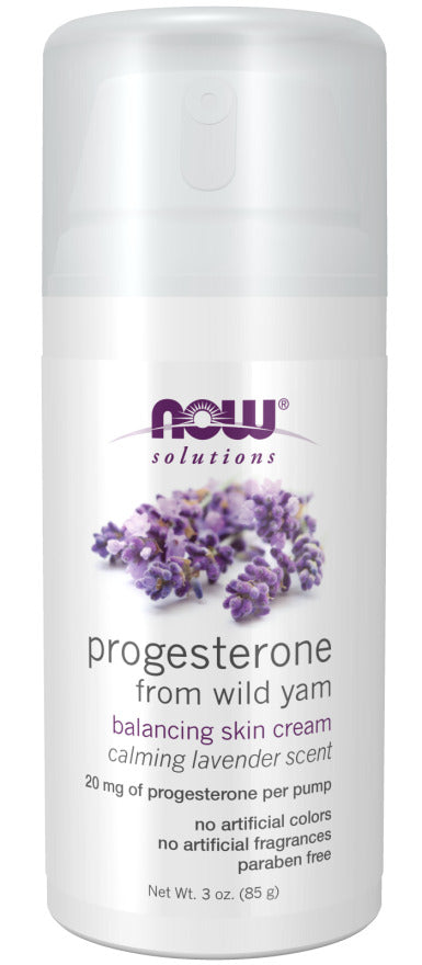 NOW Foods Liposomal Progesterone from Wild Yam Balancing Skin Cream - Unscented 85g