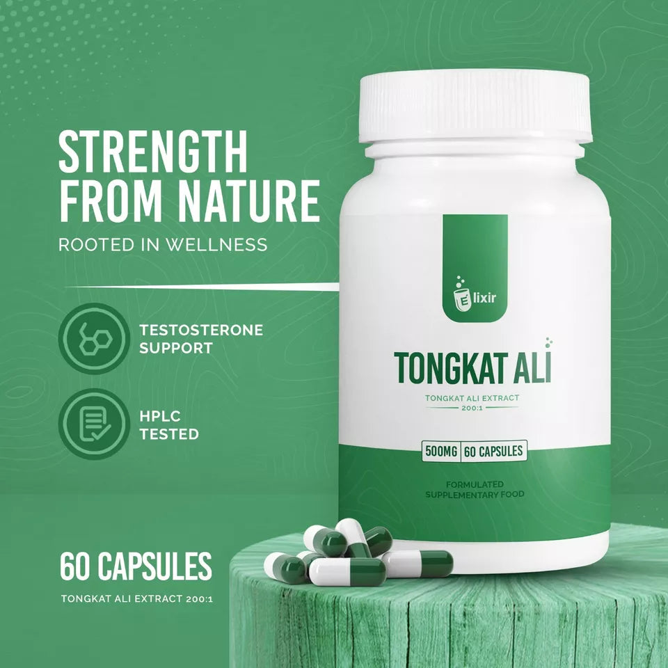 Elixir Nutrition Tongkat Ali 500mg 60 Capsules